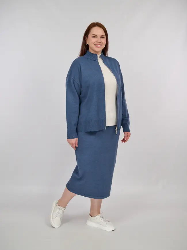 Кофта на молнии 25411 ЭттоПлюс Размер 50-58 фото 15