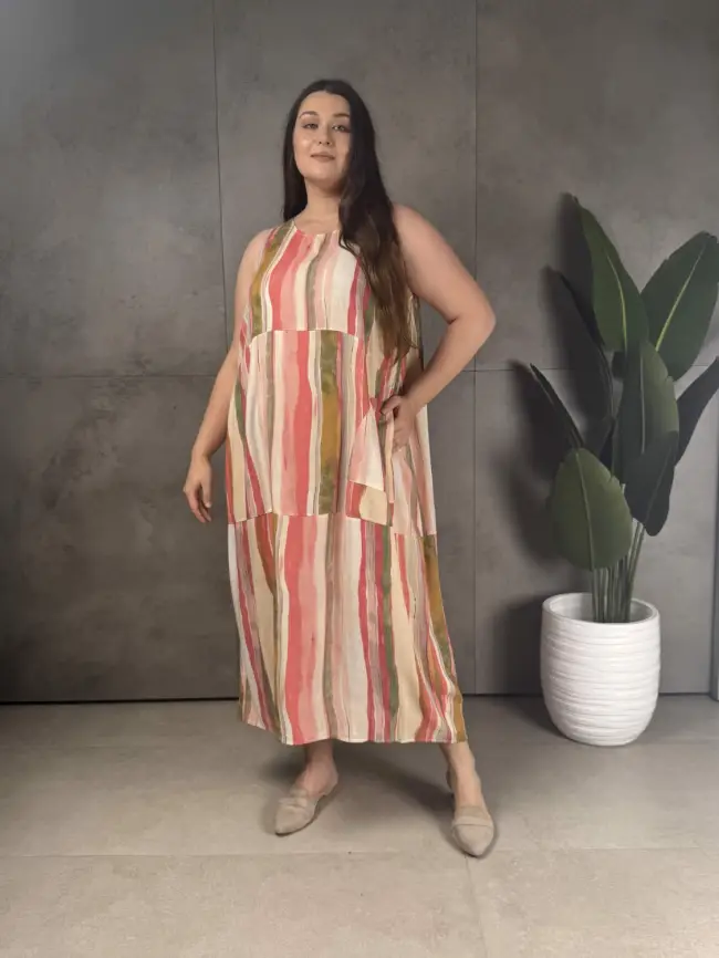 Сарафан в полоску ЭттоПлюс 0026-1 размеры 50- 62 фото 7