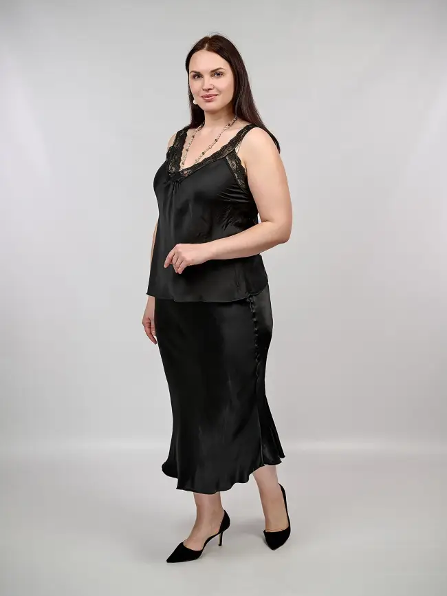 Юбка атлас 9298-1 Размер 48-56 фото 14