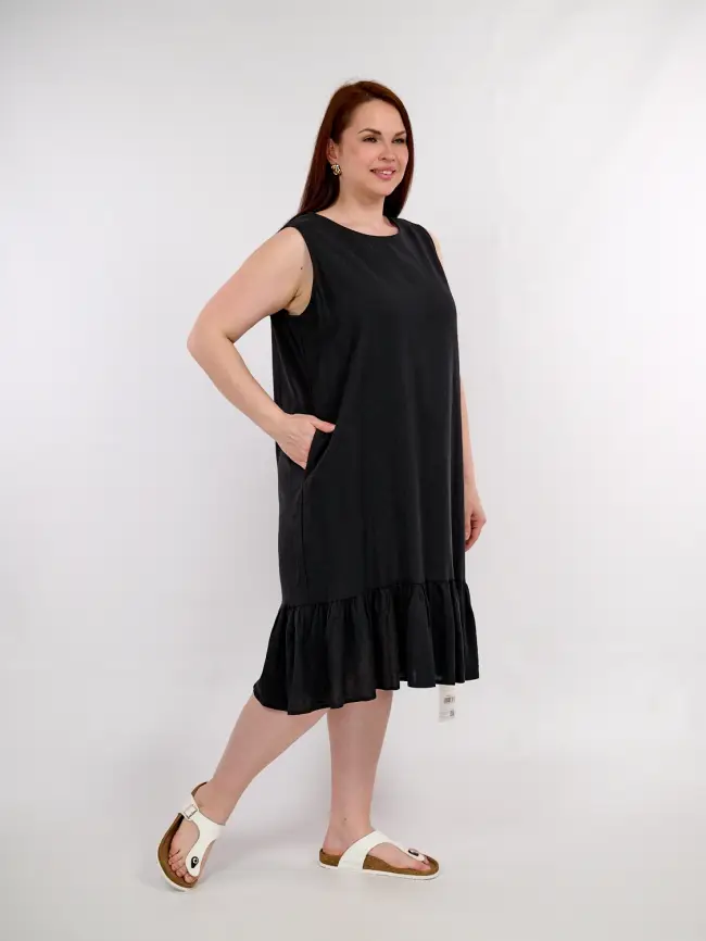 Сарафан волан лен 23300 Размер 54-58 фото 8