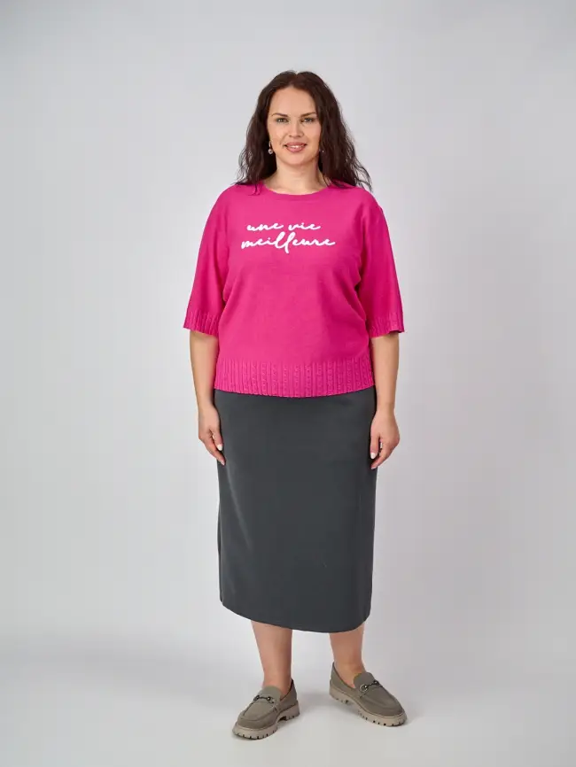 Джемпер облегченный ЭттоПлюс 25414 Размер 48-54 фото 30