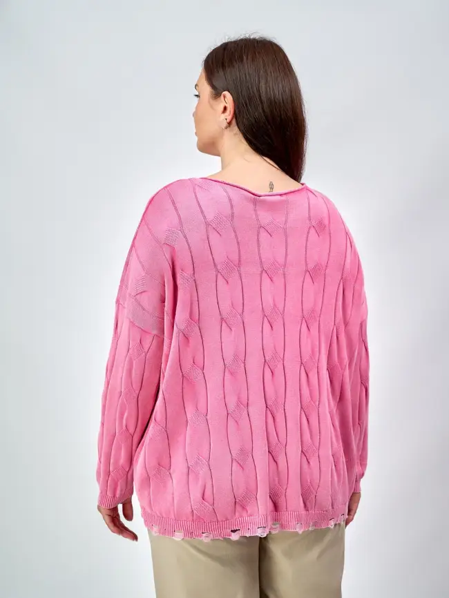 Джемпер Италия с круглым горлом 3388 Размер 50-58 фото 13