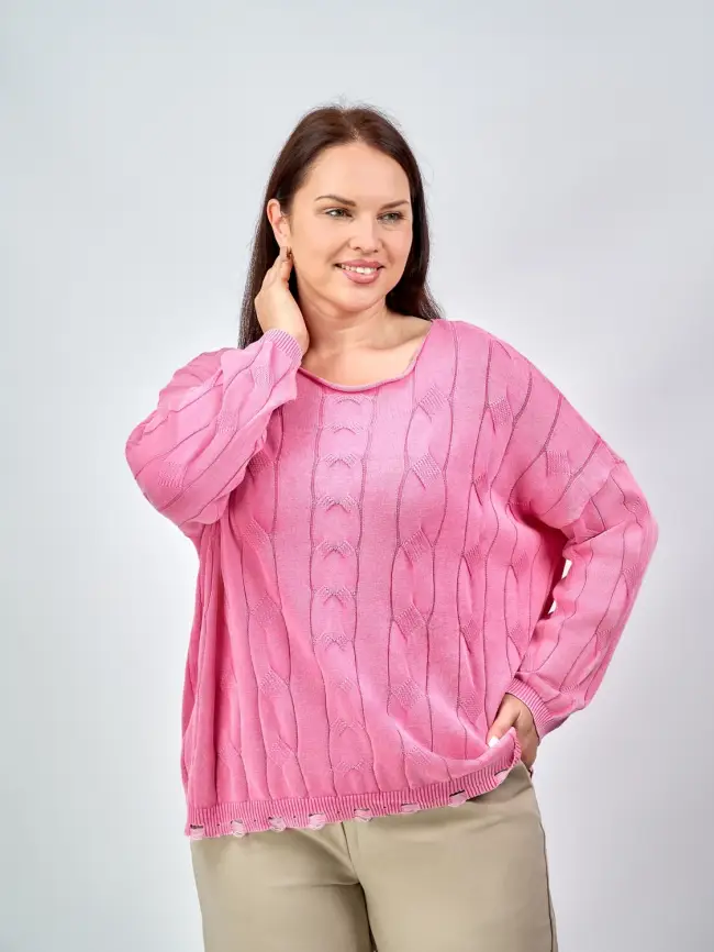 Джемпер Италия с круглым горлом 3388 Размер 50-58 фото 12