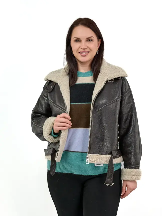 Дубленка авиатор 18907 Размер 50-54 фото 2