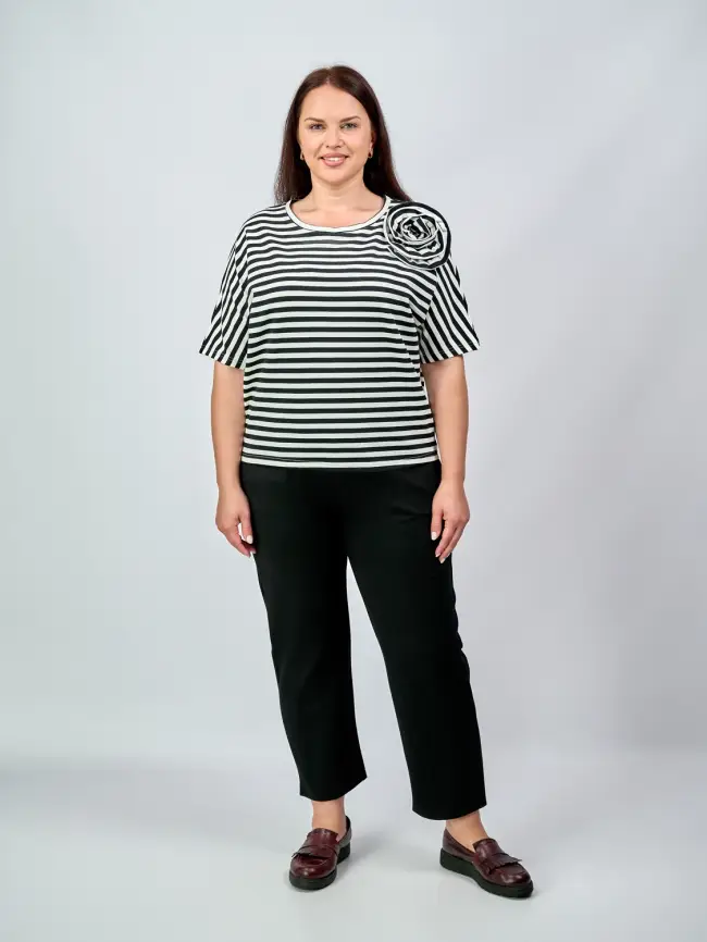 Футболка полоска ЭттоПлюс 33415 Размеры 50-58 фото 39