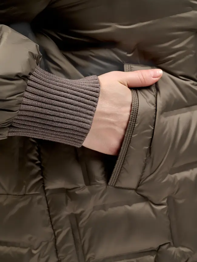 Пальто с вязаным капюшоном №2 8893 Размер 50-56 фото 17