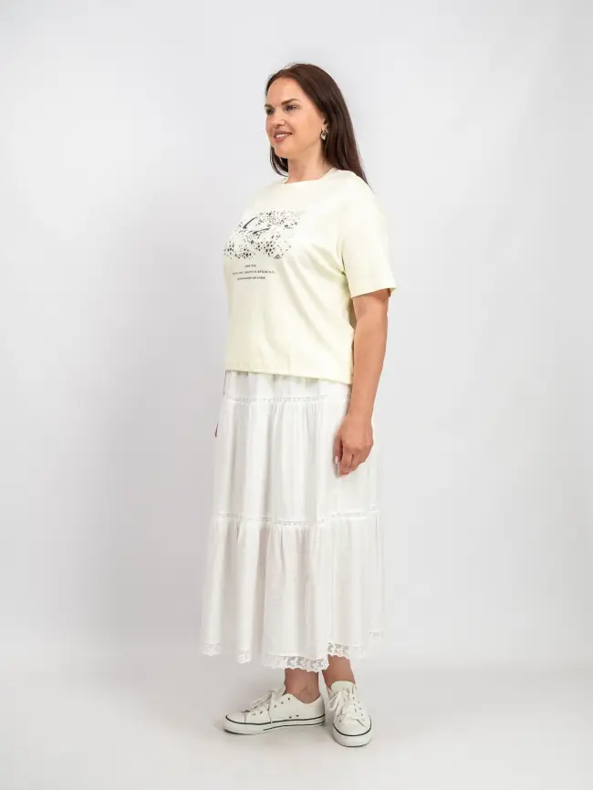 Юбка ярусная 1217 размеры 50- 56 фото 3