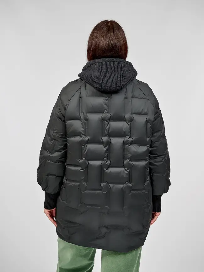 Пальто с вязаным капюшоном №2 8893 Размер 50-56 фото 25