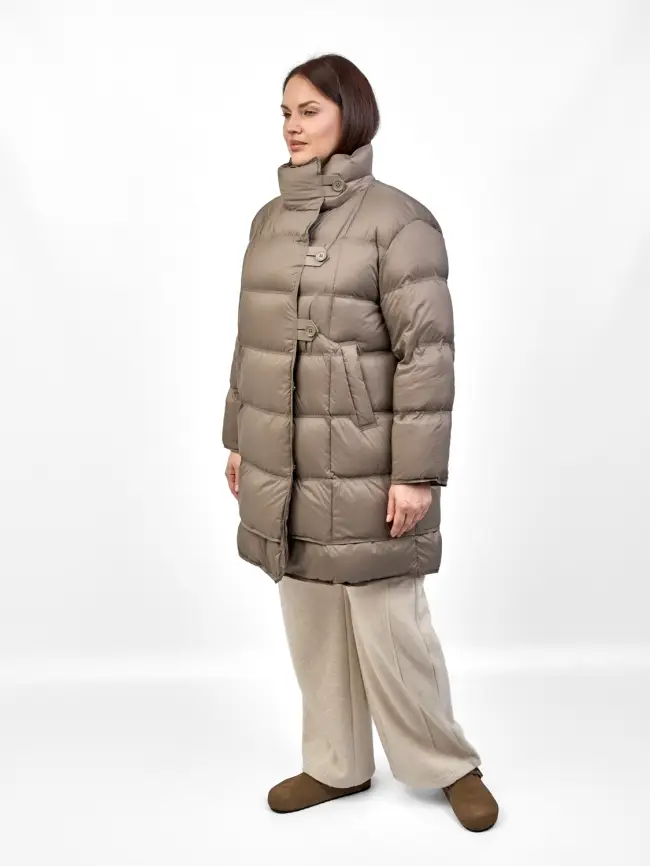 Полупальто пуховое 202416 Размер 50-56 фото 11