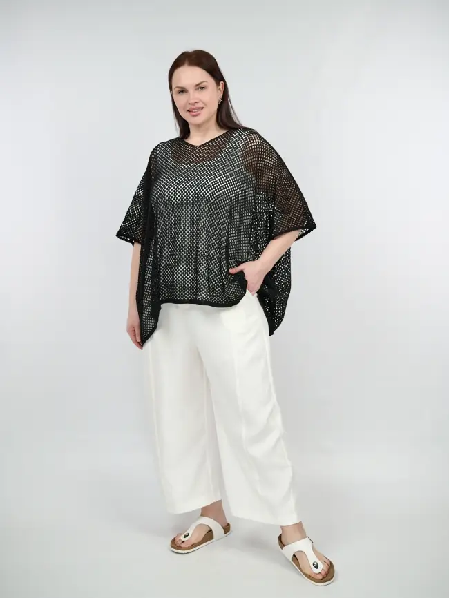 Брюки палаццо 38317 размер 54- 58 фото 10