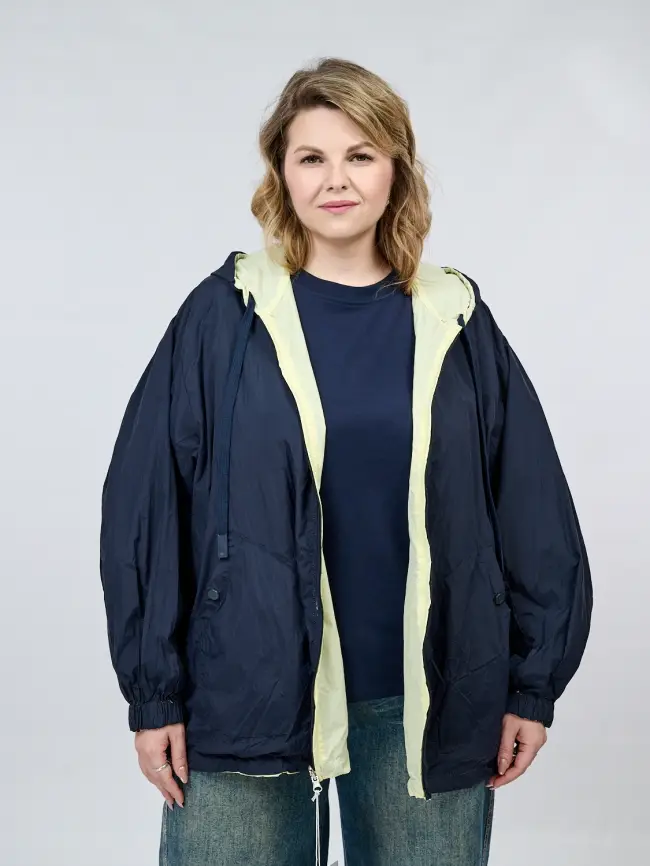 Двухсторонняя ветровка 17167 Размер 50-58 фото 20