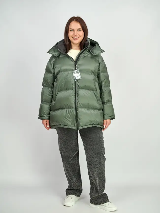 Пуховик зимний 9903 удлиненный Размер 50-60 фото 30