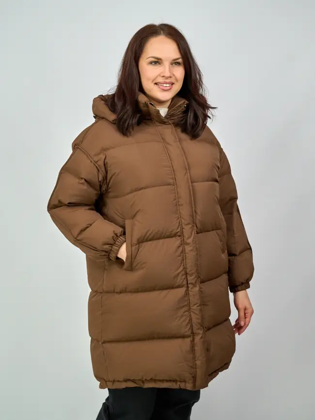 Пуховик А-силуэт 811 Размер 50-56 фото 17