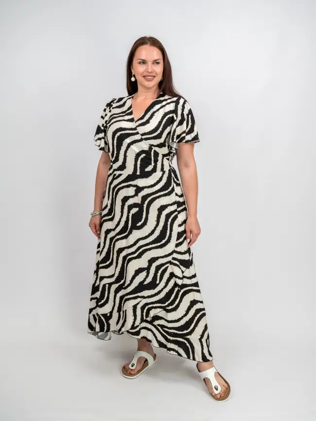 Платье на запахе ЭттоПлюс 044-1 размеры 50- 56 фото 4