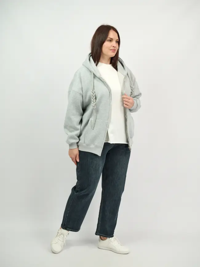 Худи зип утепленное оверсайз 506 Размер 50-58 фото 127