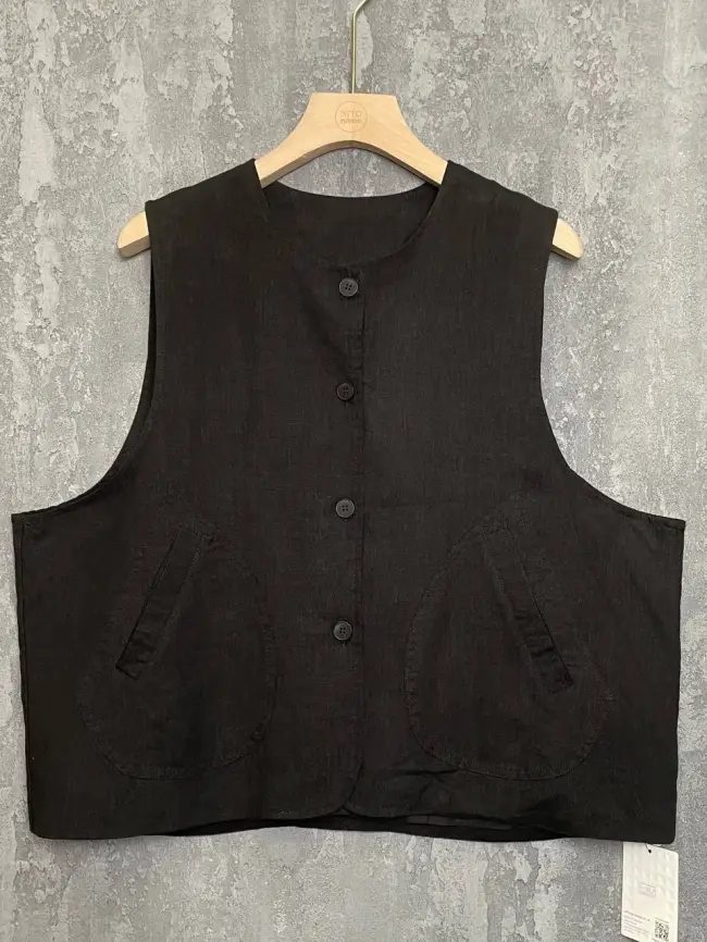 Жилет лен на подкладке 24625 Размер 50-58 фото 26