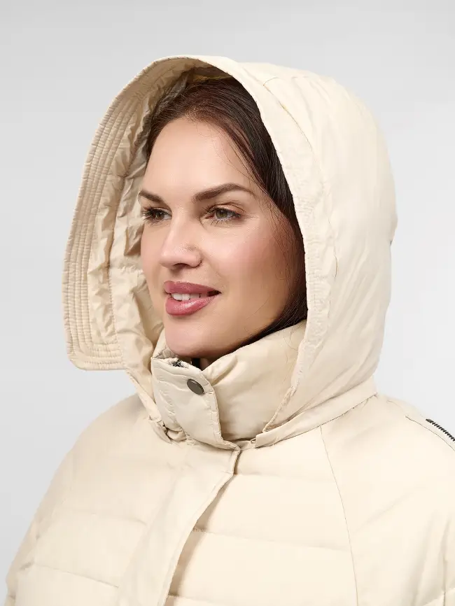 Пуховое пальто 23095 Размер 48-54 фото 21