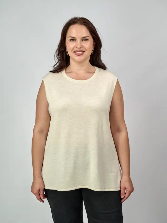 Джемпер 23319 Размер 54-60 (слоновая кость) Уценка фото 1