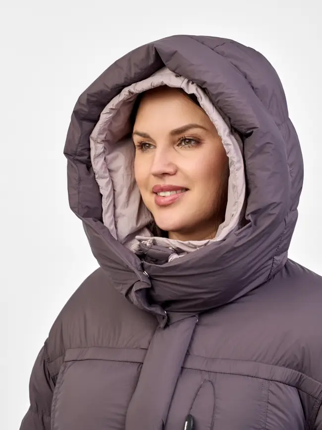 Пуховое пальто 8892 Размер 48-52 фото 15