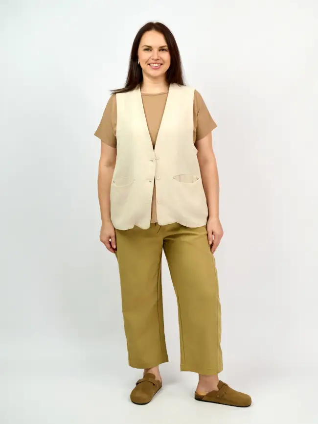 Удлиненный жилет 25018 Размер 50-58 фото 35