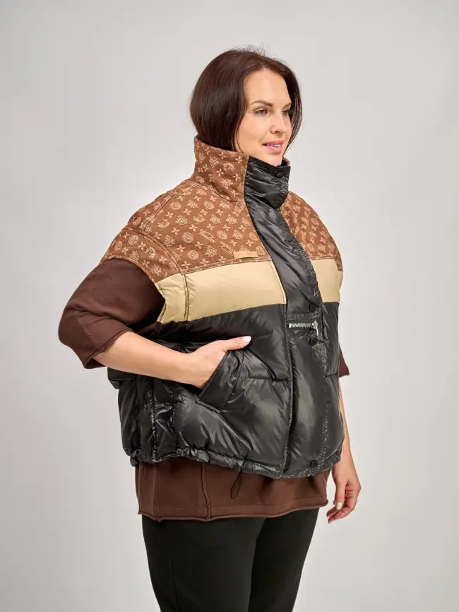 Жилет на двух молниях 1219 Размер 48-58 фото 3