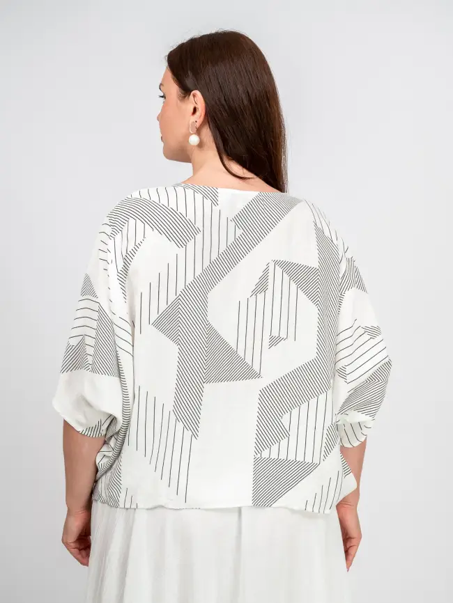 Блуза оверсайз ЭттоПлюс 31599 Размер 48-58 фото 6