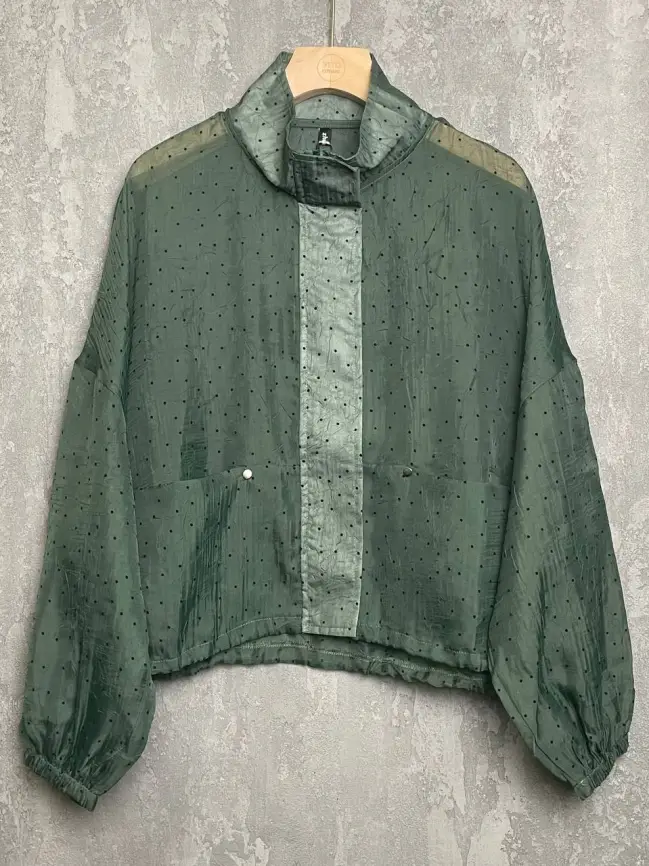 Ветровка-пыльник в горох 6703 Размер 50-58 фото 43