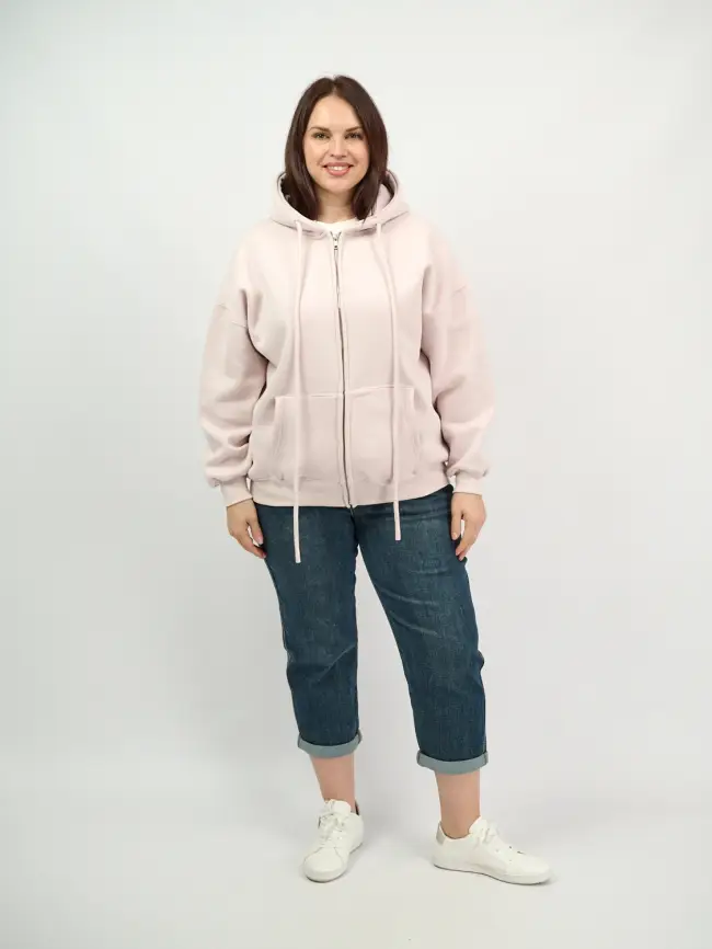 Худи зип утепленное оверсайз 506 Размер 50-58 фото 35