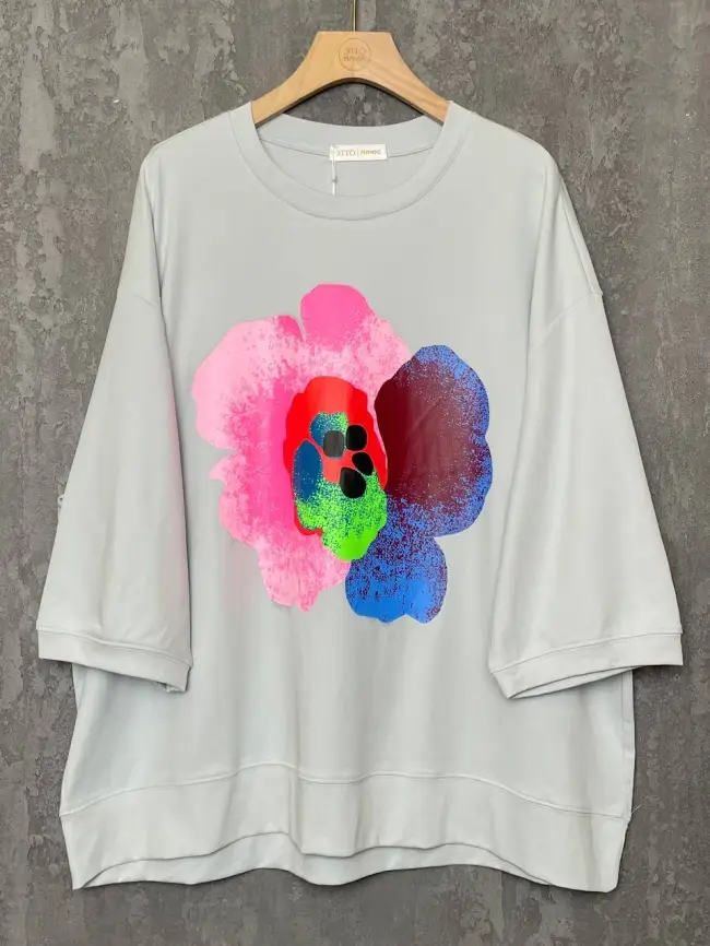 Лонгслив Цветы 25001 ЭттоПлюс Размер 50-58 фото 10