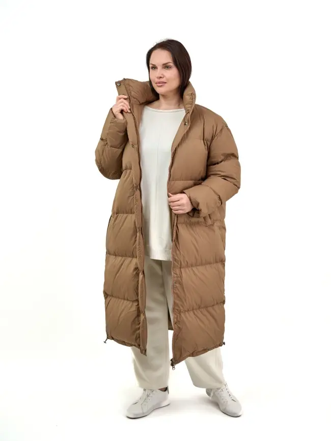 Пуховое пальто 9066 Размер 54-58 фото 40