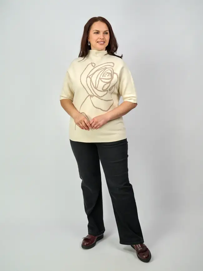 Джемпер Роза 87654 ЭттоПлюс Размер 52-56 фото 13