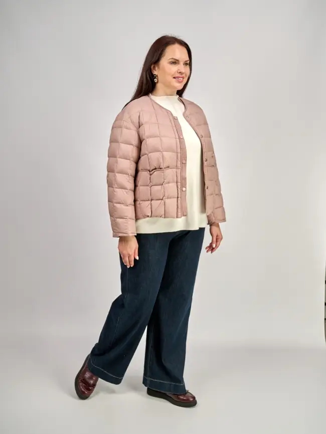 Куртка пух легкая 8176 Размер 44-52 фото 34