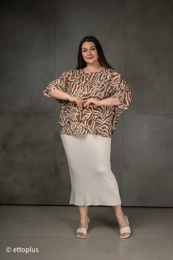 Блуза ЭттоПлюс 30059 Размер 50-58 фото 51