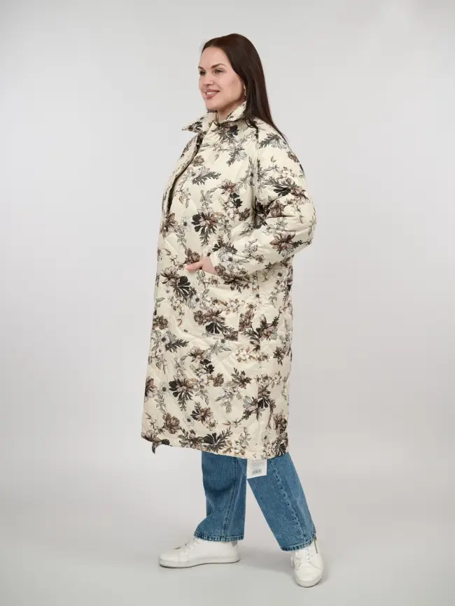 Пуховое пальто 51010 Размер 48-56 фото 7