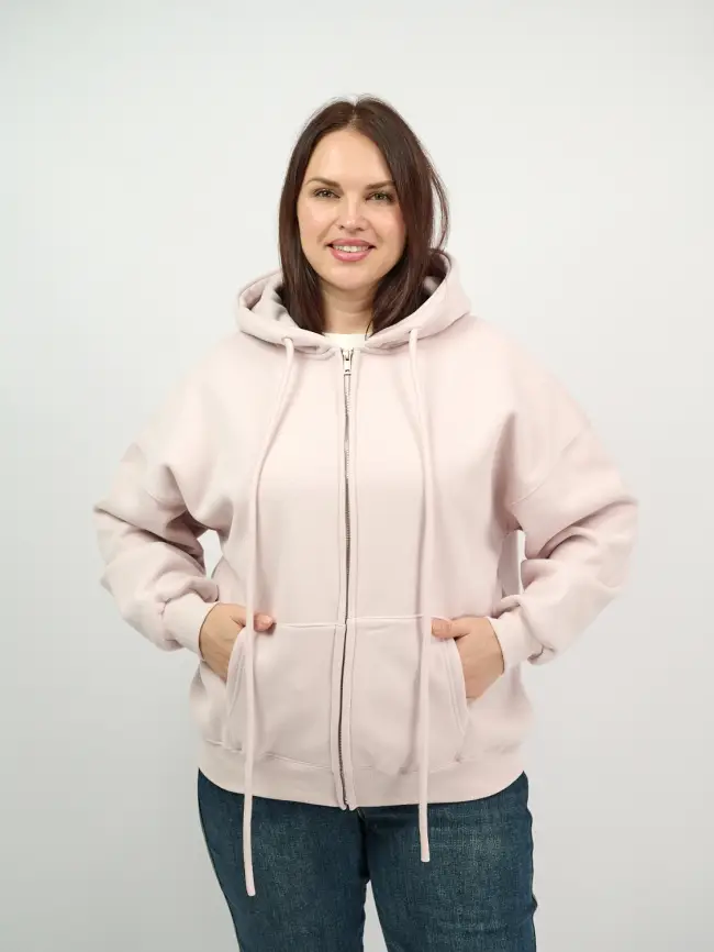 Худи зип утепленное оверсайз 506 Размер 50-58 фото 34