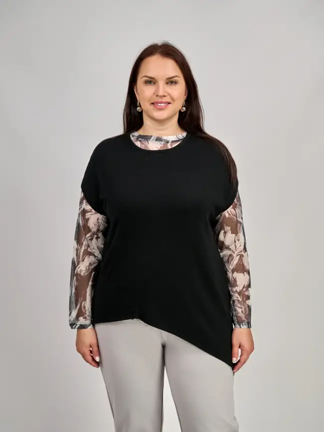 Жилет асимметрия 24339 Размер 52-58 фото 4