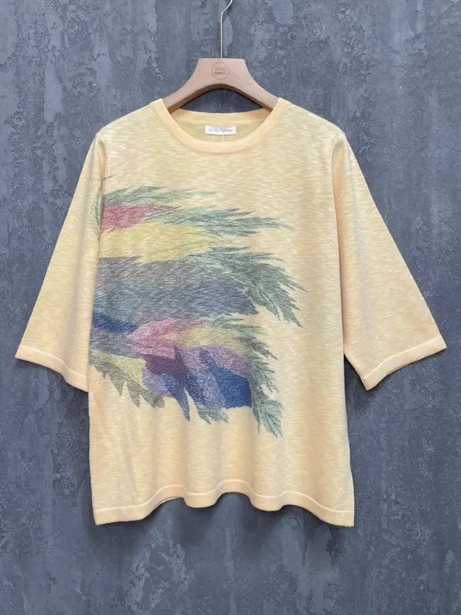 Джемпер облегченный с принтом 1006 Размер 50-58 фото 51