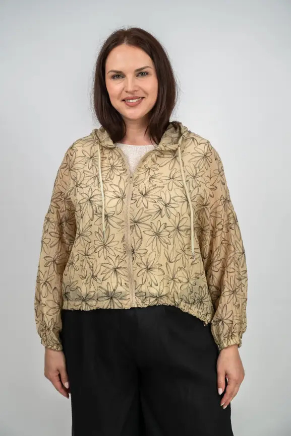 Ветровка-пыльник на молнии 9182 Размер 50-58 фото 36