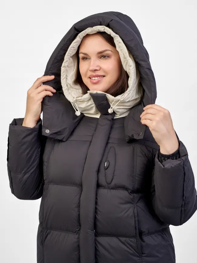 Пуховое пальто 8892 Размер 48-52 фото 31