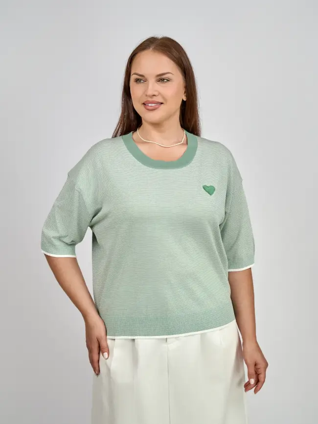 Джемпер облегченный ЭттоПлюс 25415 размер 48-54 фото 50