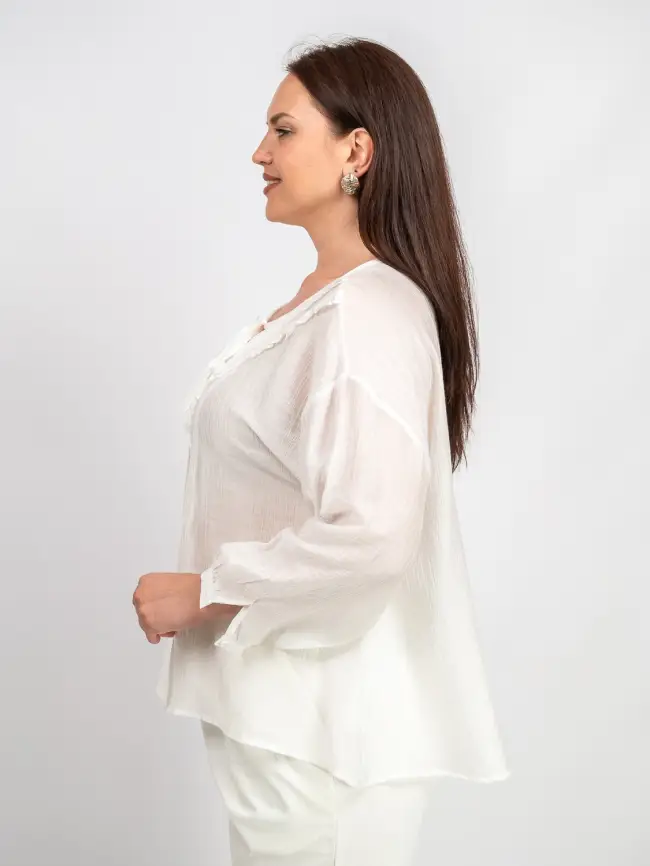 Блуза с оборками 7703 Размер 50-58 фото 5