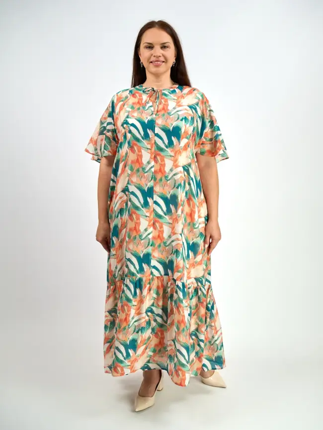 Платье ЭттоПлюс 34182-1 размеры 52- 58 фото 1