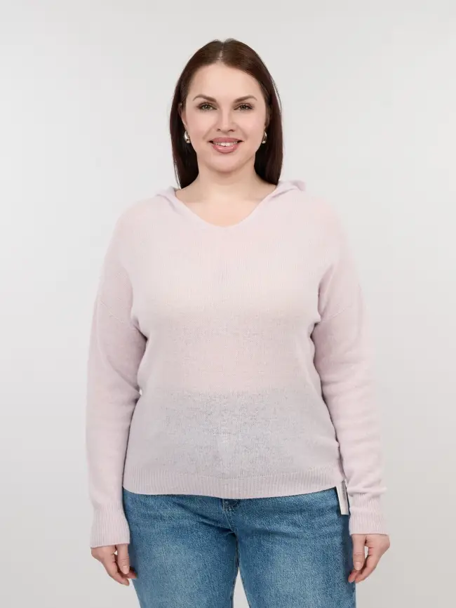 Шерстяной джемпер с капюшоном 25676 Размер 46-54 фото 36