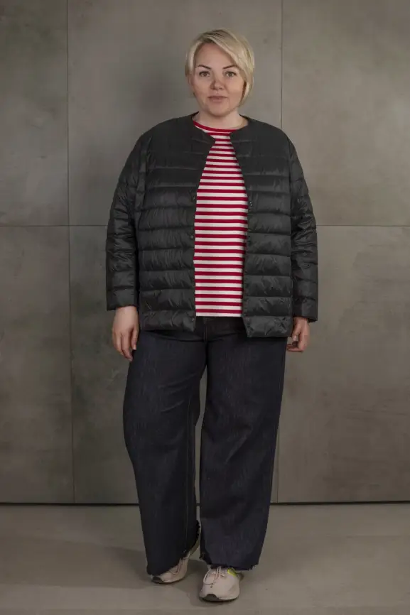 Легкая пуховая куртка 8802 Размер 46-56 фото 150