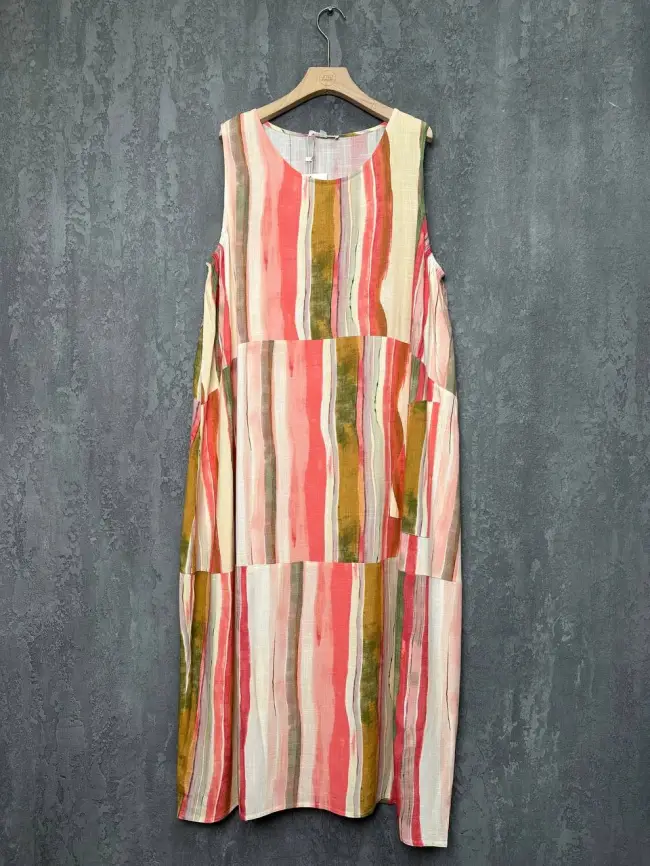 Сарафан в полоску ЭттоПлюс 0026-1 размеры 50- 62 фото 9