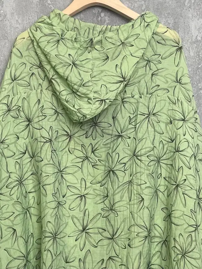 Ветровка-пыльник в цветок 9176 Размер 50-58 фото 13