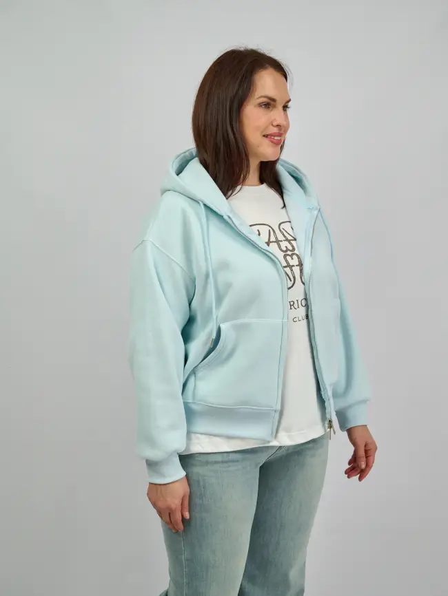 Худи зип утепленное 10 Размер 46-54 фото 16