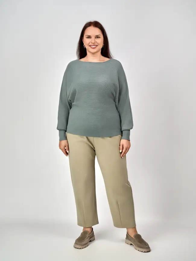 Джемпер в рубчик ЭТТО ПЛЮС 717 Размер 48-58 фото 40