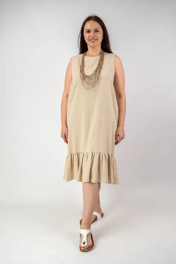 Сарафан волан лен 23300 Размер 54-58 фото 2