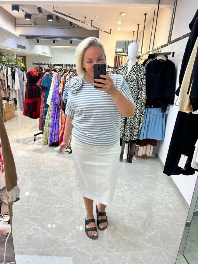 Футболка полоска ЭттоПлюс 33415 Размеры 50-58 фото 19